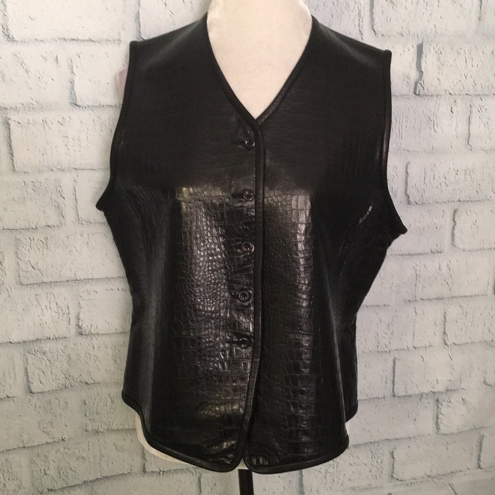 Peter Nygard Leather Vest